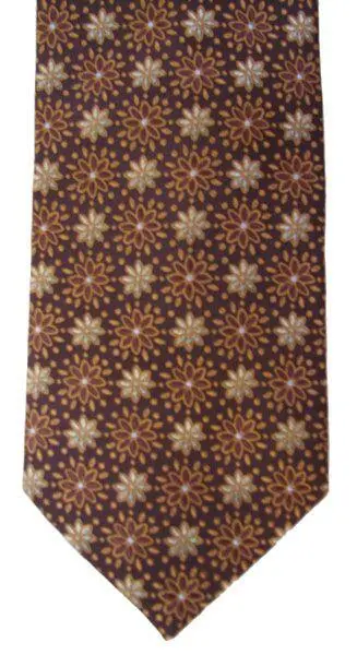 Søren Skifter slips - brun med mønster