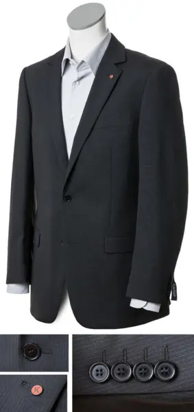 Sort Kaiser dress m. hvite striper