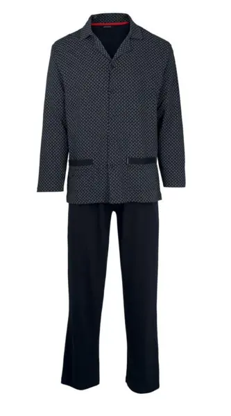 Navyblå med mønster