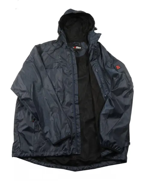 Lett regnjakke (Blå) - åpen