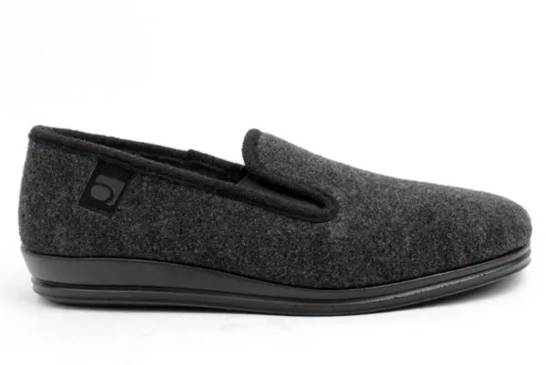 Grå hjemmesko ytterside