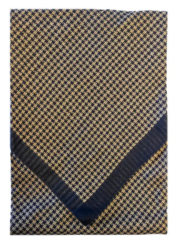 sand/blå/grå houndstooth-mønster