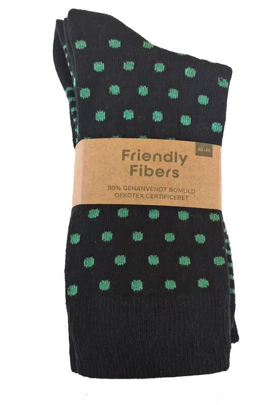 Svart/mønster 5-pak