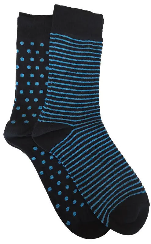 Svart/mønster 5-pak