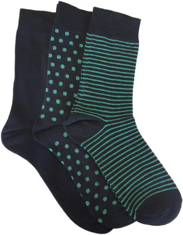 Svart/mønster 5-pak