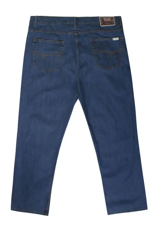 Ed Baxter Blå jeans med stretch (Stonewash) (32\")