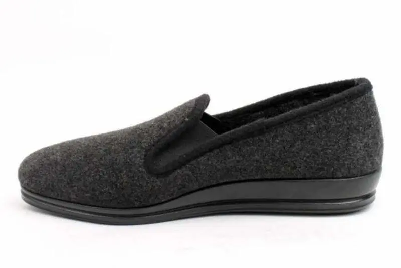 Grå hjemmesko innerside