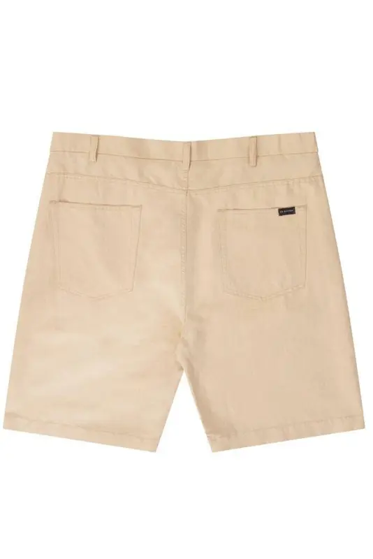 Beige linshorts (Adapt-a-Waist) - Ed Baxter