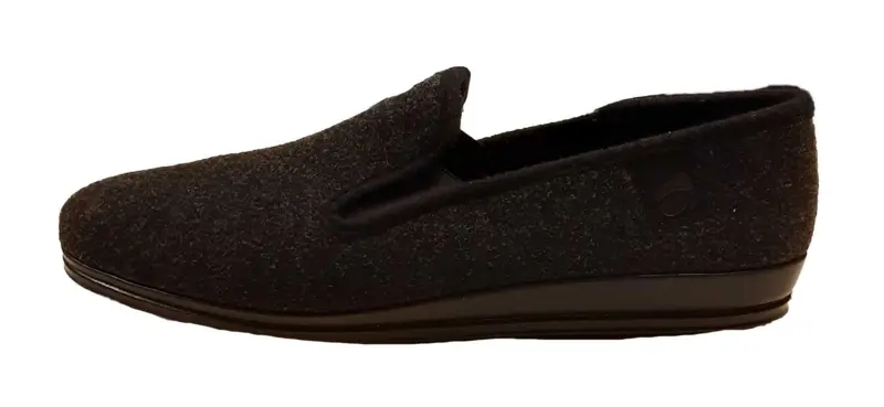 Sorte hjemmesko - ytterside