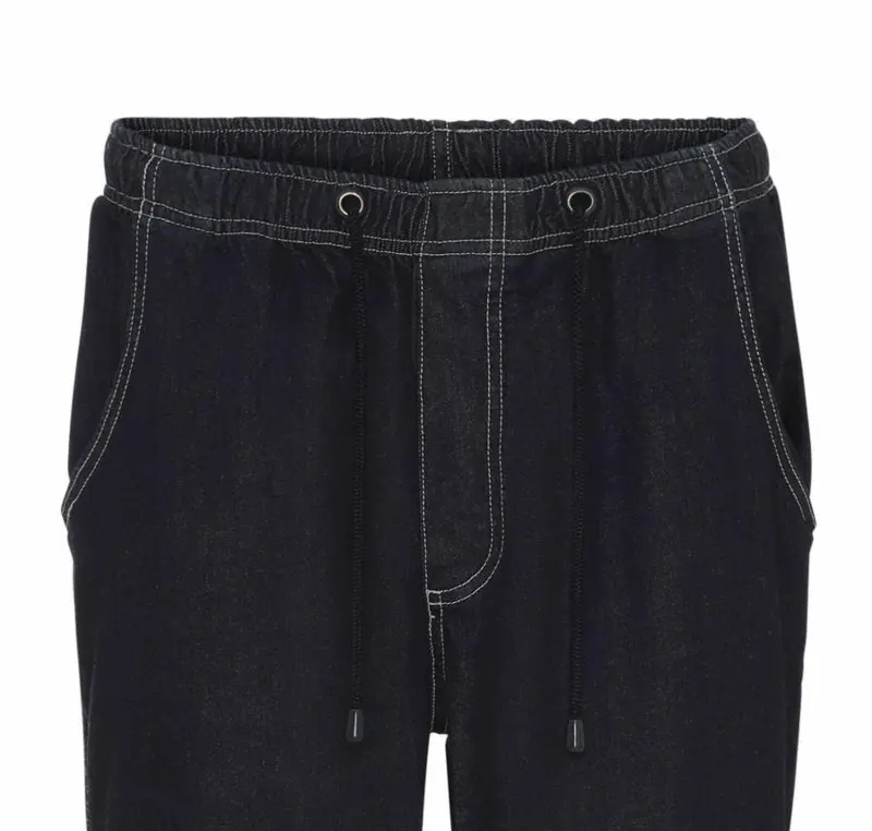 Navyblå jeans joggebukser - Abraxas