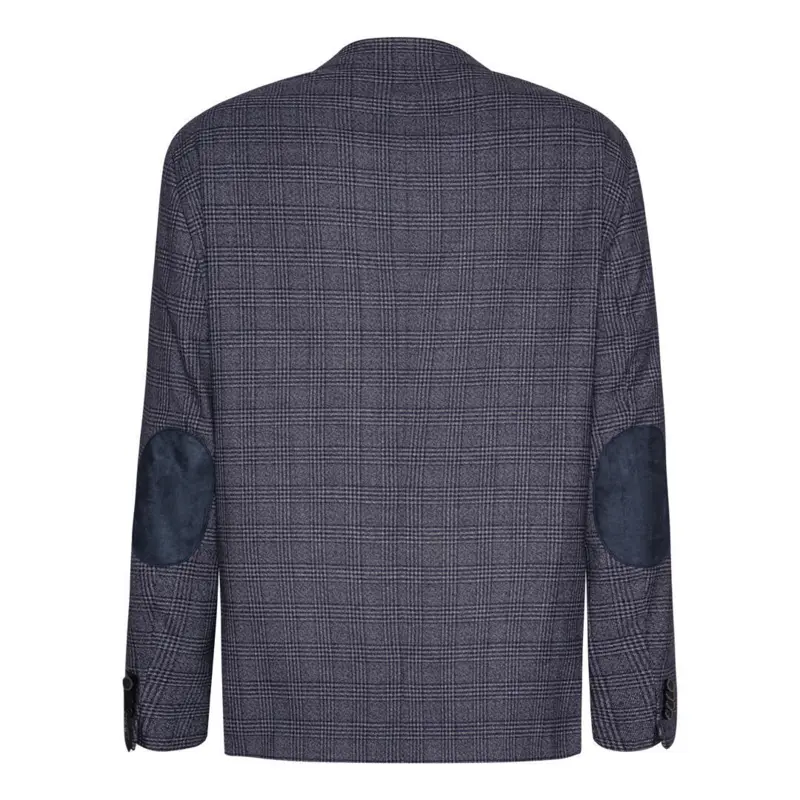 Blå / rutemønster - Rygg