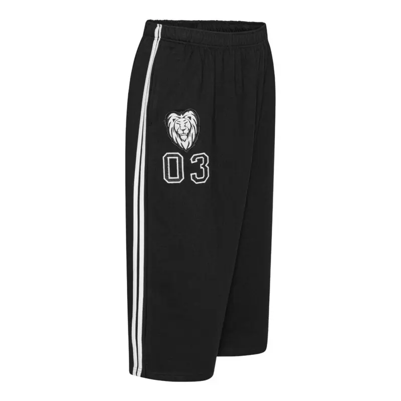 Sorte shorts med hvit stripe (3/4 lange) - KAMRO