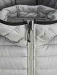Grå quiltet jakke med hette - Jack & Jones