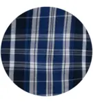 Navyblå/hvit rutet Button-Down skjorte (K/Æ) - D555