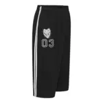 Sorte shorts med hvit stripe (3/4 lange) - KAMRO