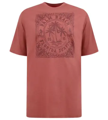 T-skjorte med “Palm Beach Florida Surfing”-print