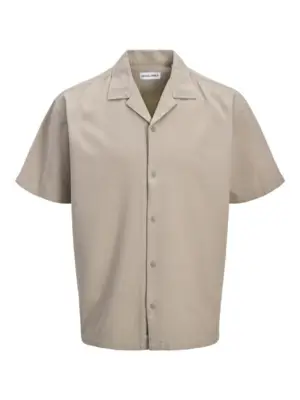 JJGLOBAL Vintage Khaki vaffel-resortskjorte