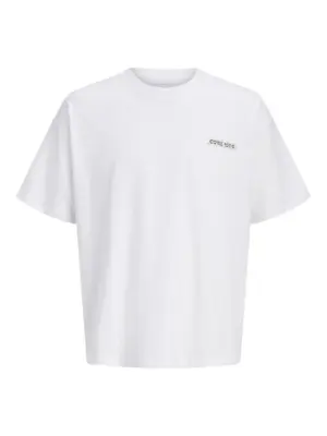 JCOETERNA Bright White T-skjorte med script-trykk bak