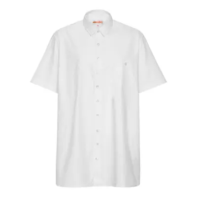 Hvit kortermet Oxford-skjorte (TALL)