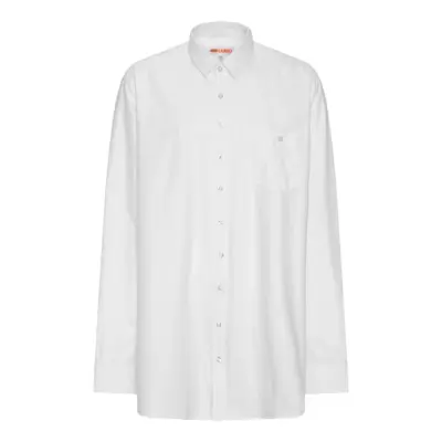 Hvit langermet skjorte (TALL)