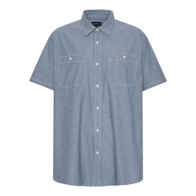 Blå skjorte med hvite striper