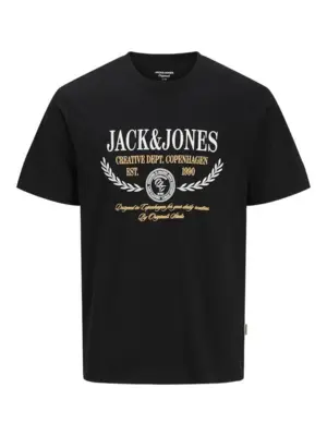 JORFREDERIKSBERG Black Colorfull Front Tee