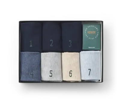 Bambussokker (ensfarget) (7 par sokker)