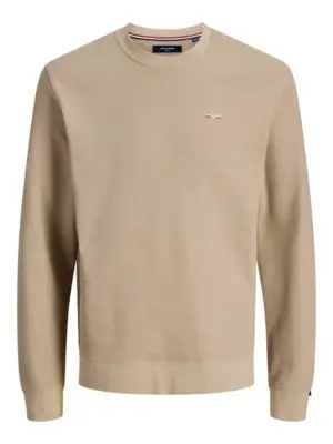 JPRBLUALVES Plaza Taupe Structure Sweat Crewneck